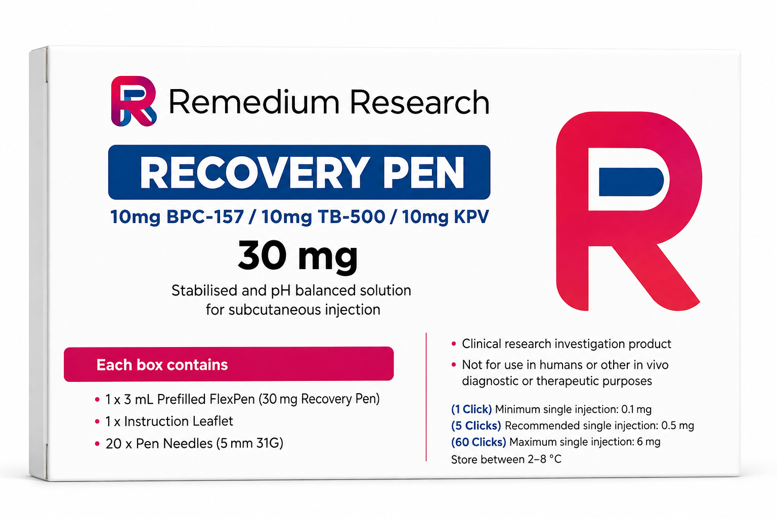 Remedium Recovery Pen 30mg